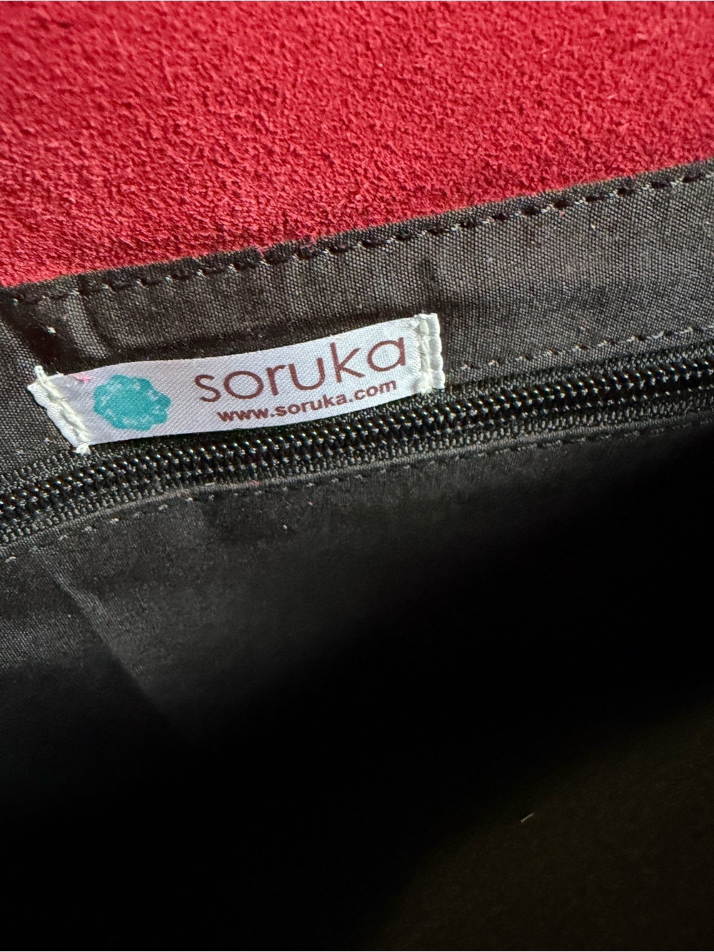 Well made, genuine leather color block backpack, made by Soruka, - Picture 13 of 14